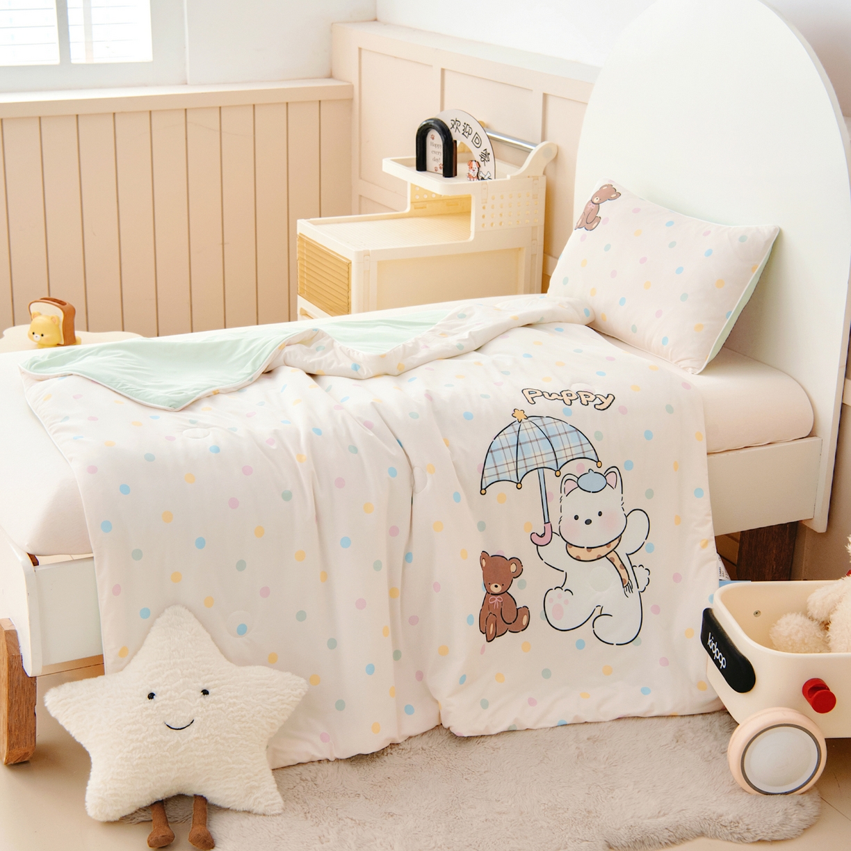 91家纺网 家纺一手货源 找家纺 御棉坊 御棉坊2026清爽A类凉感幼儿园夏凉被宝宝午睡薄被子儿童空调被夏被 找朋友