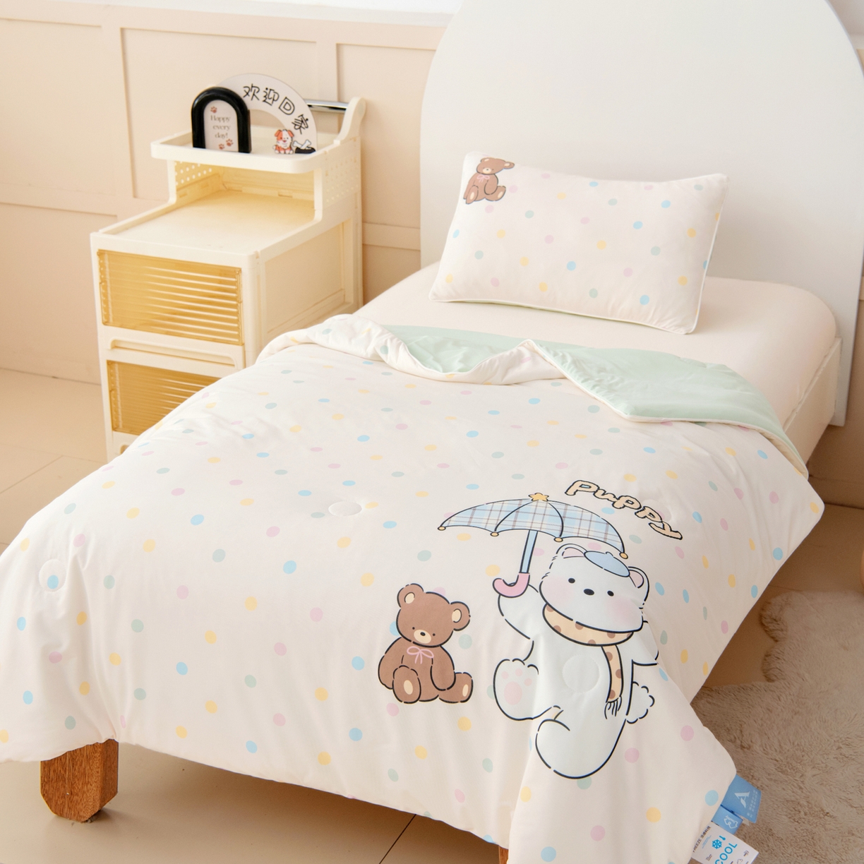 91家纺网 家纺一手货源 找家纺 御棉坊 御棉坊2026清爽A类凉感幼儿园夏凉被宝宝午睡薄被子儿童空调被夏被 找朋友