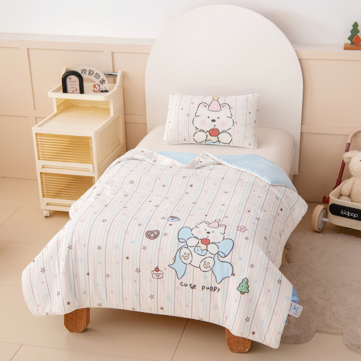 91家纺网 家纺一手货源 找家纺 御棉坊 御棉坊2026清爽A类凉感幼儿园夏凉被宝宝午睡薄被子儿童空调被夏被 星星甜梦园