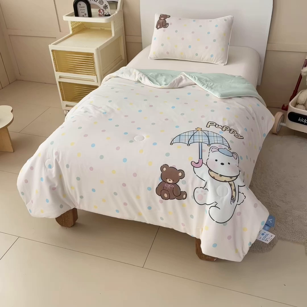 91家纺网 家纺一手货源 找家纺 御棉坊 御棉坊2026清爽A类凉感幼儿园夏凉被宝宝午睡薄被子儿童空调被夏被 找朋友