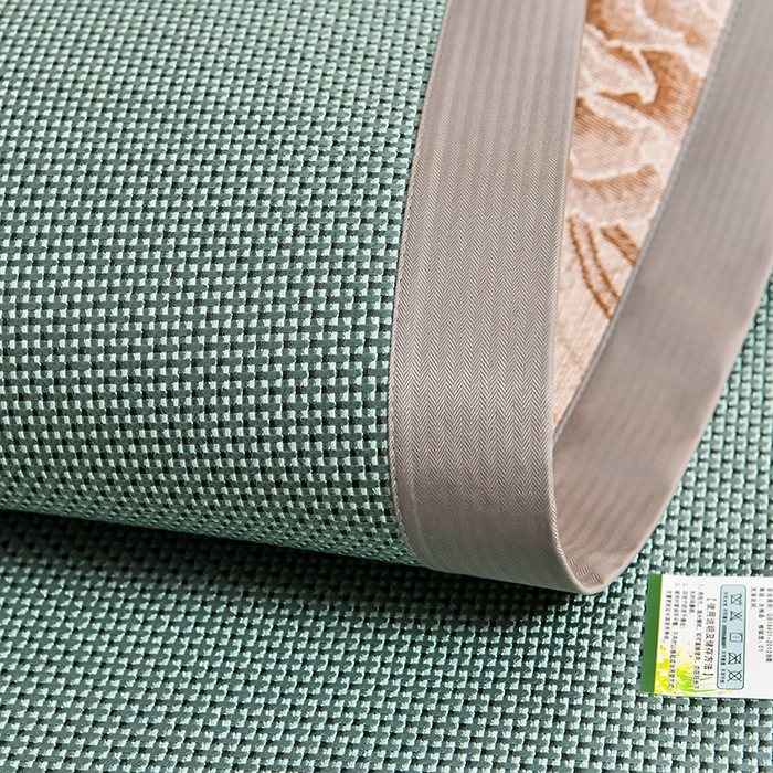 91家纺网 家纺一手货源 找家纺 小牛席业 2026新款薰衣草冰藤席系列（冰藤席面）凉席藤席冰藤双面席冰丝席竹席凉席空调席草席三件套 薰衣草清香冰藤席-绿色