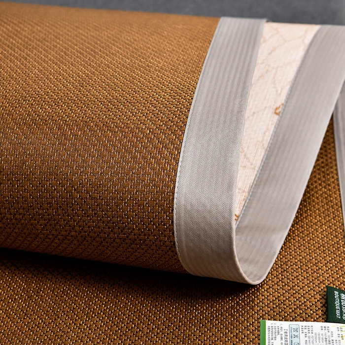 91家纺网 家纺一手货源 找家纺 小牛席业 2026新款薰衣草冰藤席系列（冰藤席面）凉席藤席冰藤双面席冰丝席竹席凉席空调席草席三件套 薰衣草清香冰藤席-黑咖