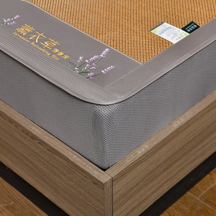 91家纺网 家纺一手货源 找家纺 （总）小牛席业 2026新款薰衣草冰藤席系列-床笠款（冰藤席面）凉席藤席冰藤双面席冰丝席竹席凉席空调席草席三件套