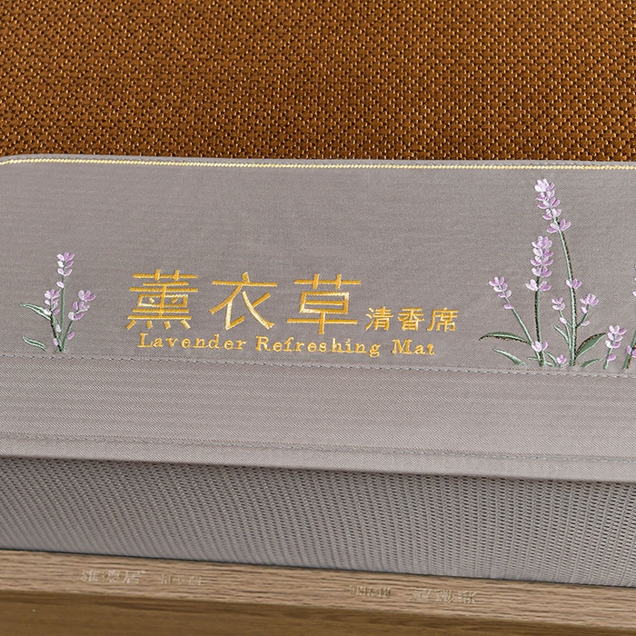 91家纺网 家纺一手货源 找家纺 小牛席业 2026新款薰衣草冰藤席系列-床笠款（冰藤席面）凉席藤席冰藤双面席冰丝席竹席凉席空调席草席三件套 薰衣草清香冰藤席-床笠款（黑咖）