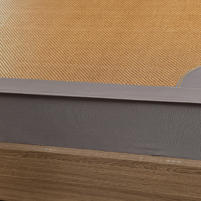 91家纺网 家纺一手货源 找家纺 小牛席业 2026新款薰衣草冰藤席系列-床笠款（冰藤席面）凉席藤席冰藤双面席冰丝席竹席凉席空调席草席三件套 薰衣草清香冰藤席-床笠款（金色）