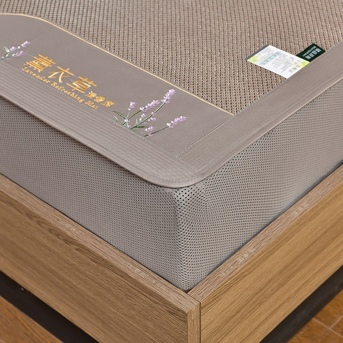 91家纺网 家纺一手货源 找家纺 小牛席业 2026新款薰衣草冰藤席系列-床笠款（冰藤席面）凉席藤席冰藤双面席冰丝席竹席凉席空调席草席三件套 薰衣草清香冰藤席-床笠款（香槟）