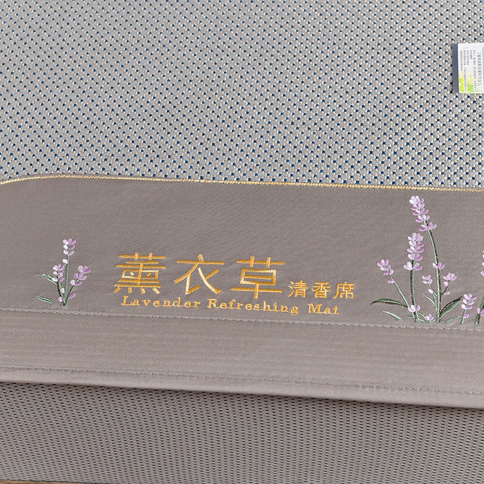 91家纺网 家纺一手货源 找家纺 小牛席业 2026新款薰衣草冰藤席系列-床笠款（冰藤席面）凉席藤席冰藤双面席冰丝席竹席凉席空调席草席三件套 薰衣草清香冰藤席-床笠款（银灰）
