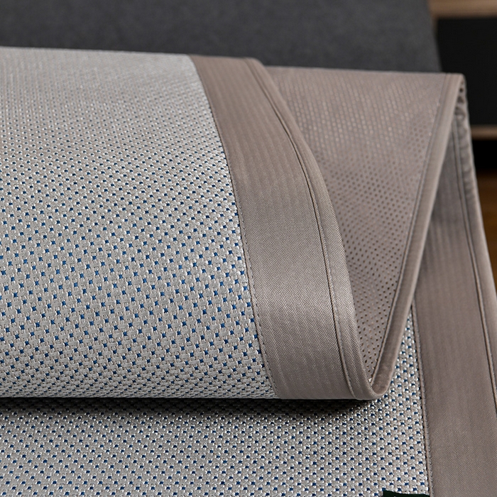 91家纺网 家纺一手货源 找家纺 小牛席业 2026新款薰衣草冰藤席系列-床笠款（冰藤席面）凉席藤席冰藤双面席冰丝席竹席凉席空调席草席三件套 薰衣草清香冰藤席-床笠款（银灰）