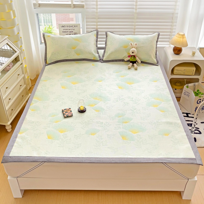 91家纺网 家纺一手货源 找家纺 （总）金盛纺 2025新款A类数码印花冰丝席-床席款