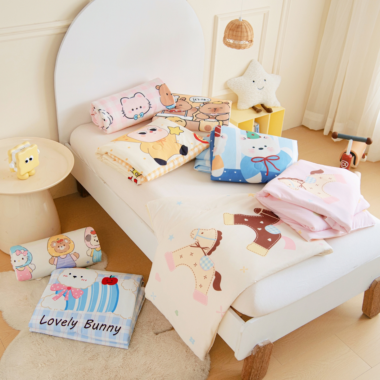 91家纺网 家纺一手货源 找家纺 （总）御棉坊 御棉坊2026萌趣A类凉感幼儿园夏凉被宝宝午睡薄被子儿童空调被夏被