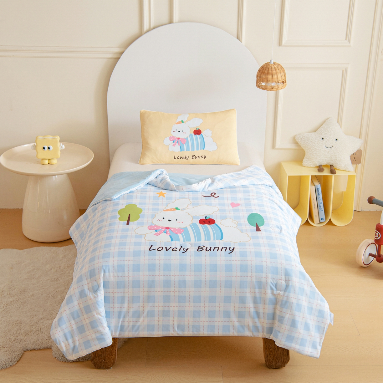 91家纺网 家纺一手货源 找家纺 御棉坊 御棉坊2026萌趣A类凉感幼儿园夏凉被宝宝午睡薄被子儿童空调被夏被 乖乖兔