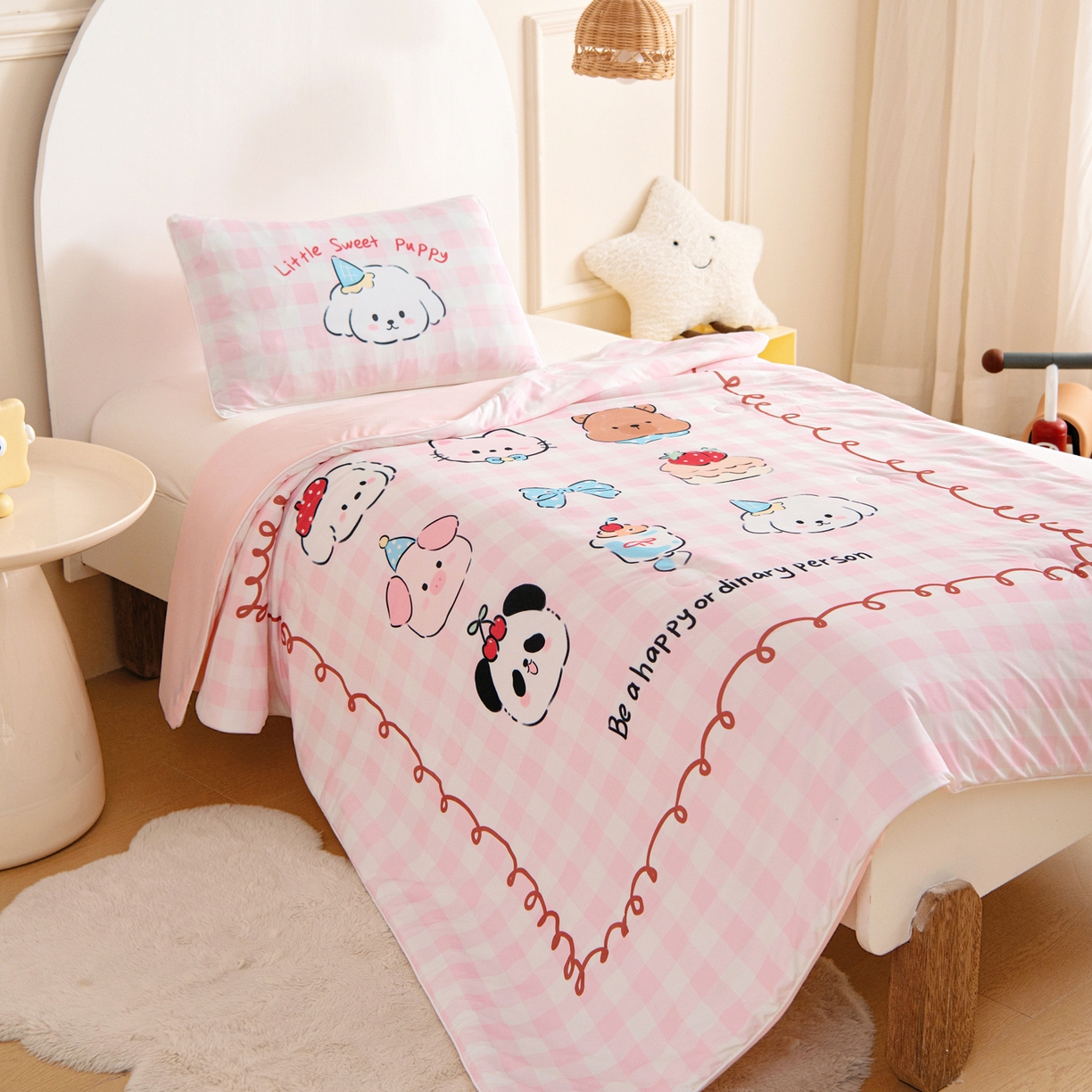 91家纺网 家纺一手货源 找家纺 御棉坊 御棉坊2026萌趣A类凉感幼儿园夏凉被宝宝午睡薄被子儿童空调被夏被 萌萌派