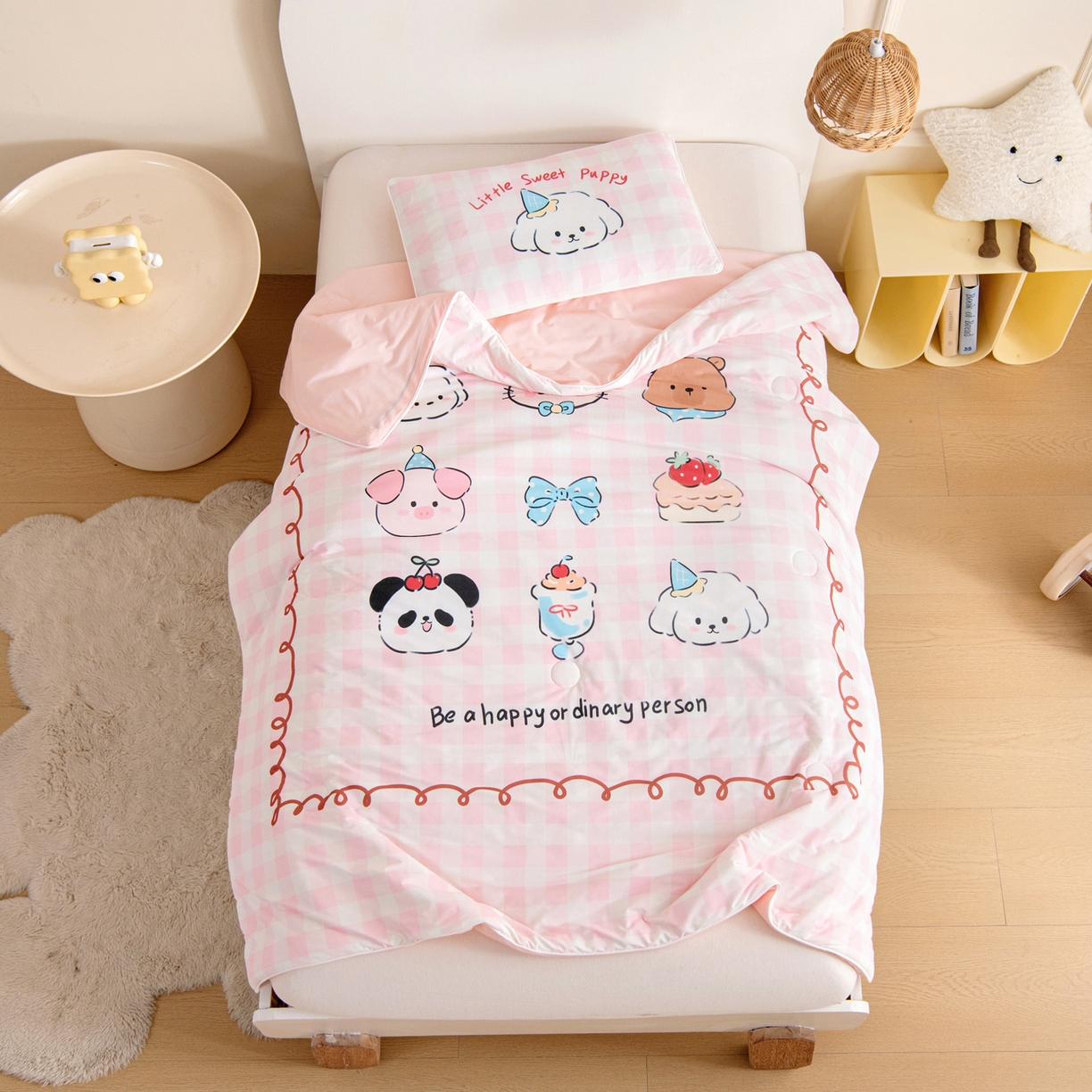 91家纺网 家纺一手货源 找家纺 御棉坊 御棉坊2026萌趣A类凉感幼儿园夏凉被宝宝午睡薄被子儿童空调被夏被 萌萌派