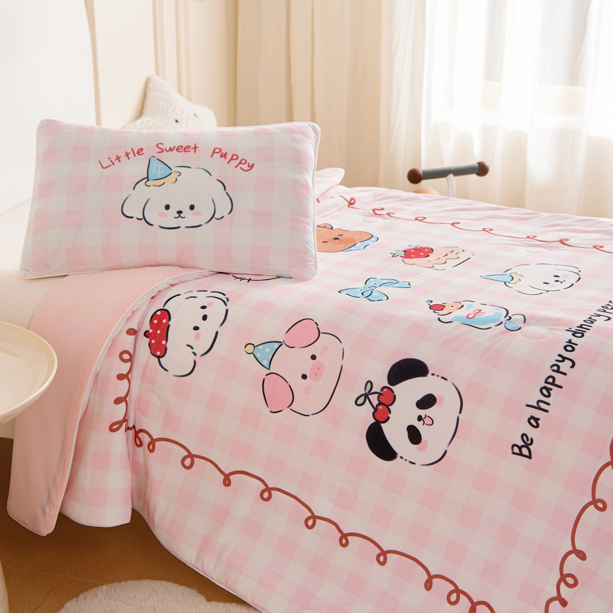 91家纺网 家纺一手货源 找家纺 御棉坊 御棉坊2026萌趣A类凉感幼儿园夏凉被宝宝午睡薄被子儿童空调被夏被 萌萌派