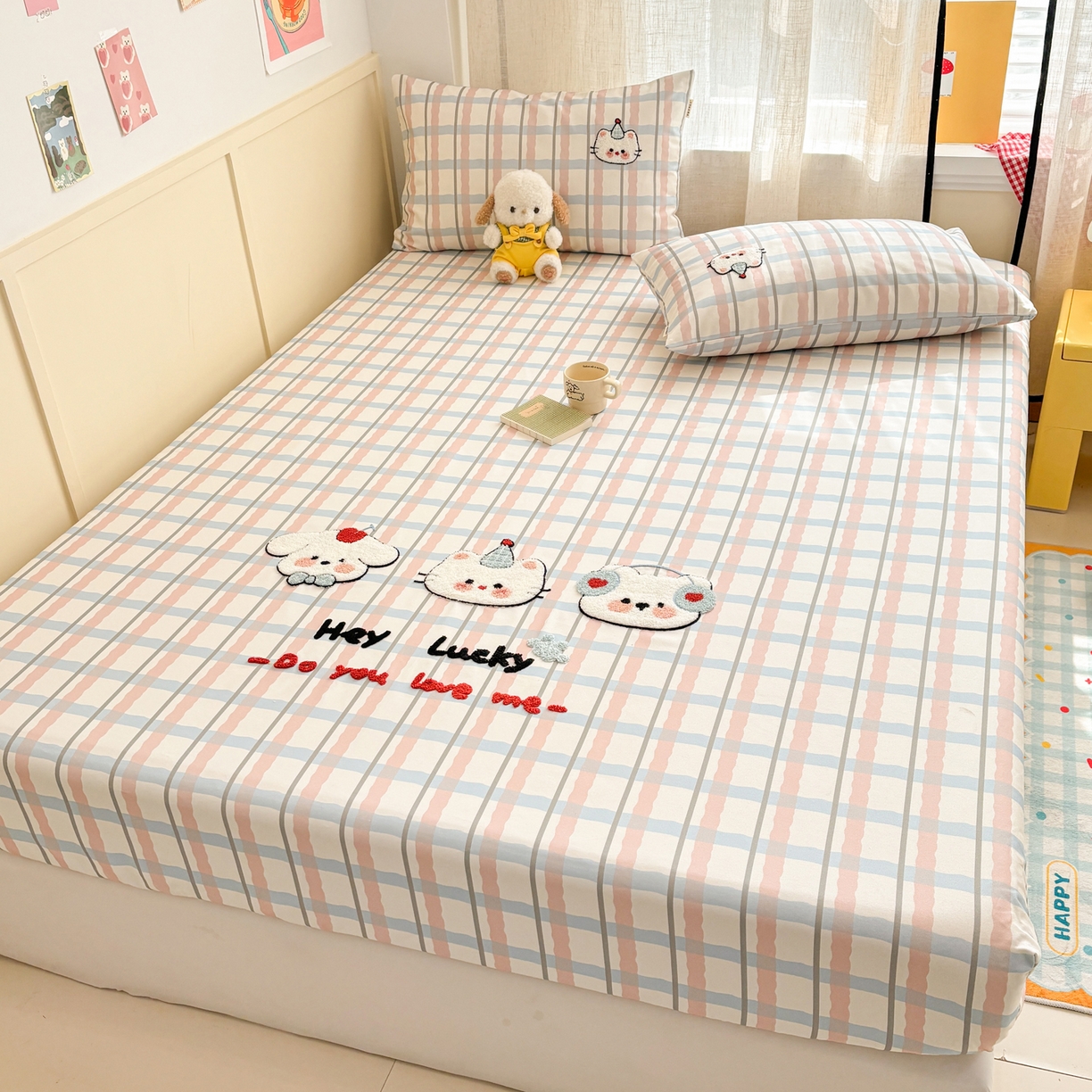 91家纺网 家纺一手货源 找家纺 （总）雅居纺家纺 2026新款毛巾绣全棉纯棉老粗布席子凉席床笠床单