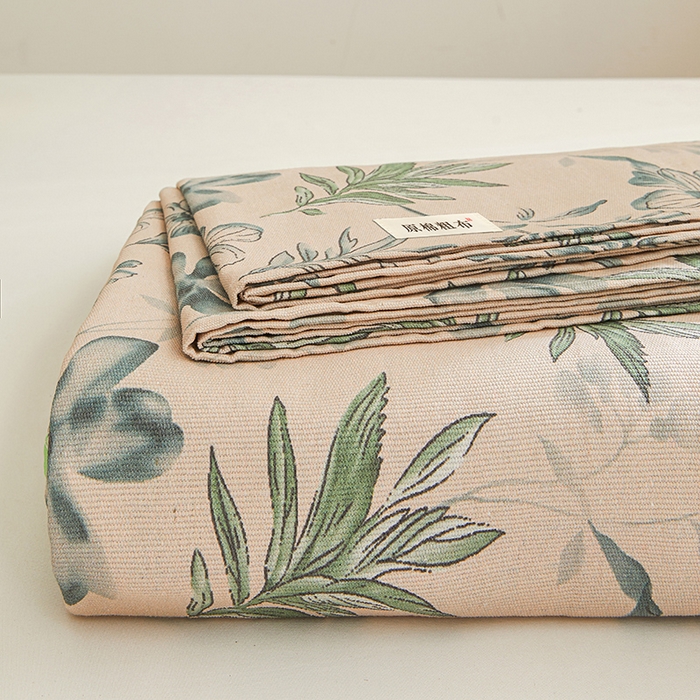 91家纺网 家纺一手货源 找家纺 大元 2026新款全棉纯棉老粗布凉席席子单床单 床单单件 半夏