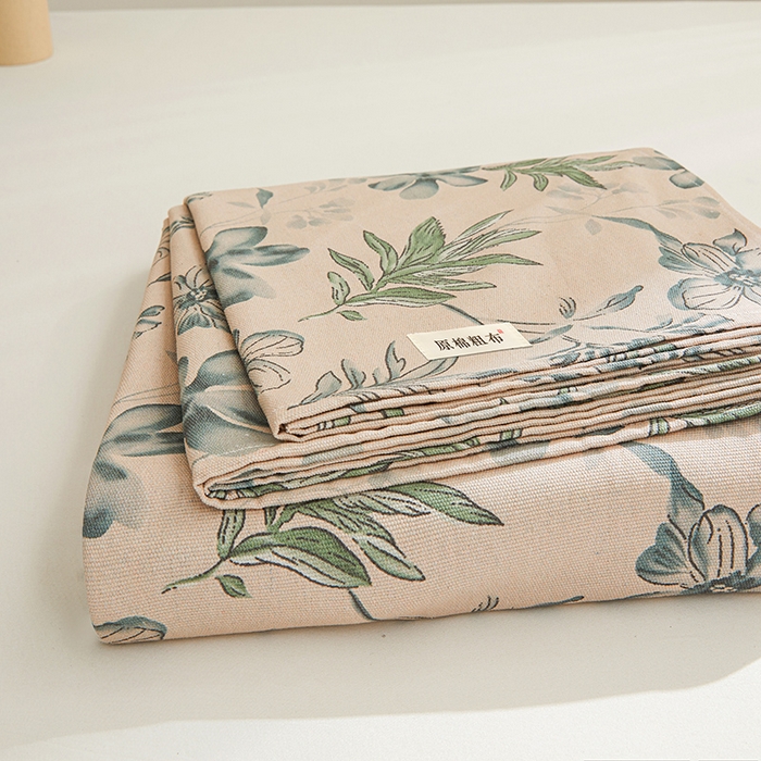 91家纺网 家纺一手货源 找家纺 大元 2026新款全棉纯棉老粗布凉席席子单床单 床单单件 半夏