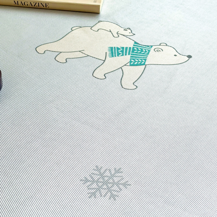 91家纺网 家纺一手货源 找家纺 金盛纺 2025新款A类数码印花冰丝席-床席款北极熊-床席款