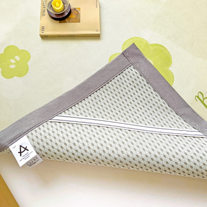 91家纺网 家纺一手货源 找家纺 金盛纺 2025新款A类数码印花冰丝席-床席款春意-床席款