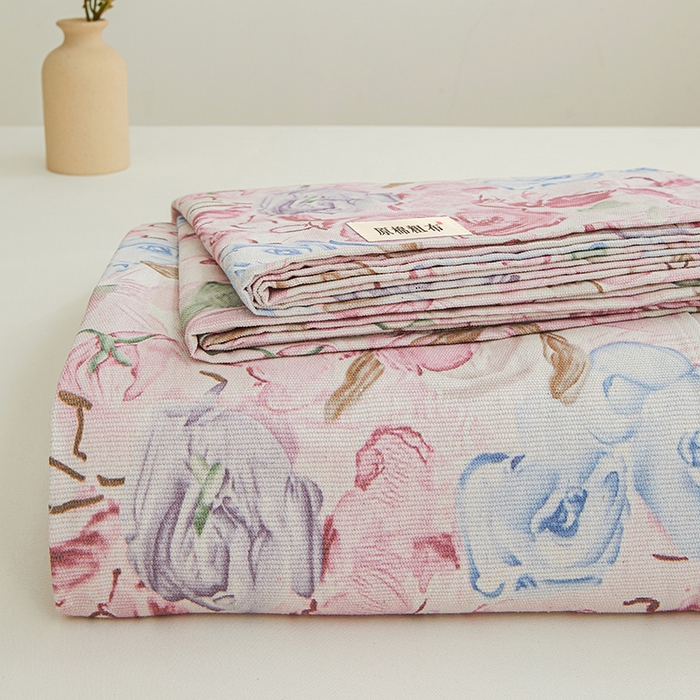 91家纺网 家纺一手货源 找家纺 大元 2026新款全棉纯棉老粗布凉席席子单床单 床单单件 初见