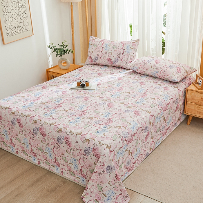 91家纺网 家纺一手货源 找家纺 大元 2026新款全棉纯棉老粗布凉席席子单床单 床单单件 初见