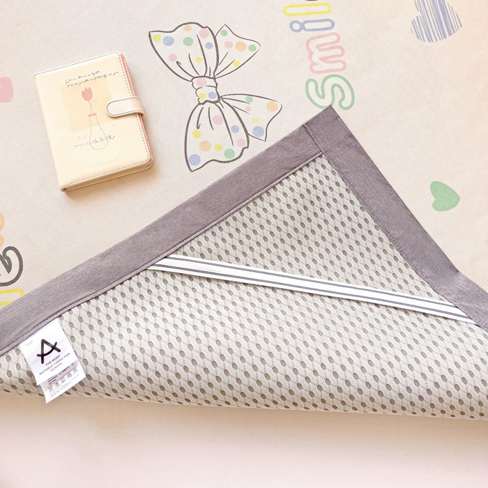 91家纺网 家纺一手货源 找家纺 金盛纺 2025新款A类数码印花冰丝席-床席款蝴蝶结-床席款