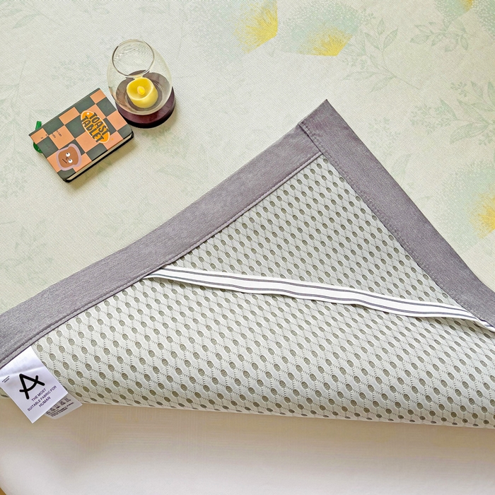 91家纺网 家纺一手货源 找家纺 金盛纺 2025新款A类数码印花冰丝席-床席款绿意百合-床席款