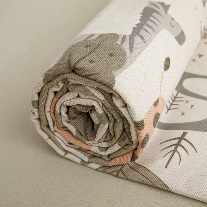 91家纺网 家纺一手货源 找家纺 大元 2026新款全棉纯棉老粗布凉席席子单床单 床单单件 动物乐园