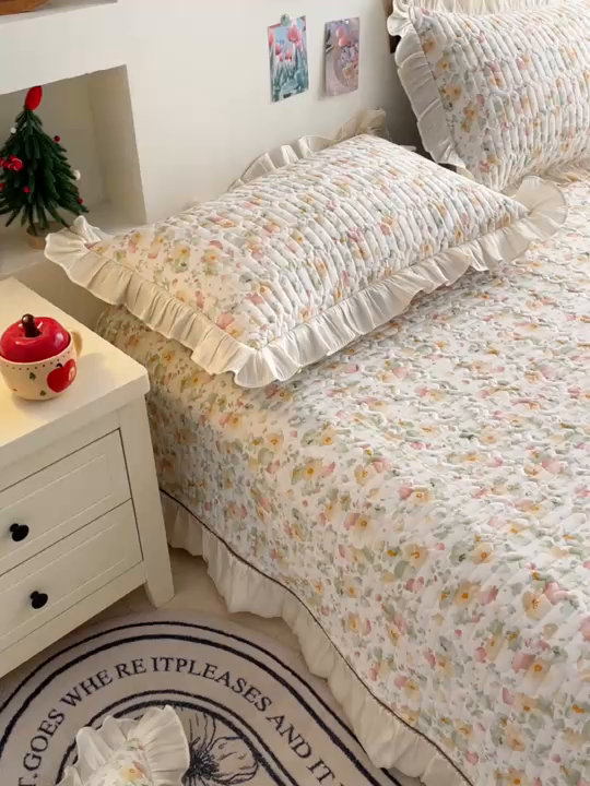 91家纺网 家纺一手货源 找家纺 美优兰 2026新款全棉榻榻米垫 繁花似锦