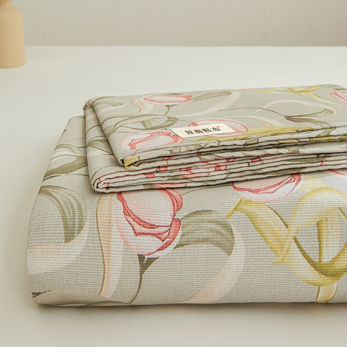 91家纺网 家纺一手货源 找家纺 大元 2026新款全棉纯棉老粗布凉席席子单床单 床单单件 繁花