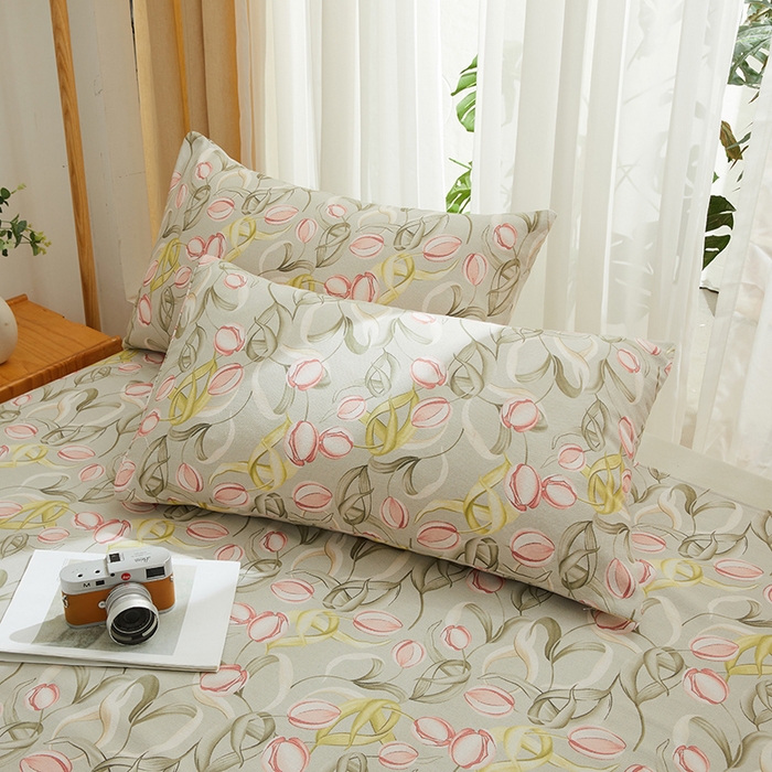 91家纺网 家纺一手货源 找家纺 大元 2026新款全棉纯棉老粗布凉席席子单床单 床单单件 繁花