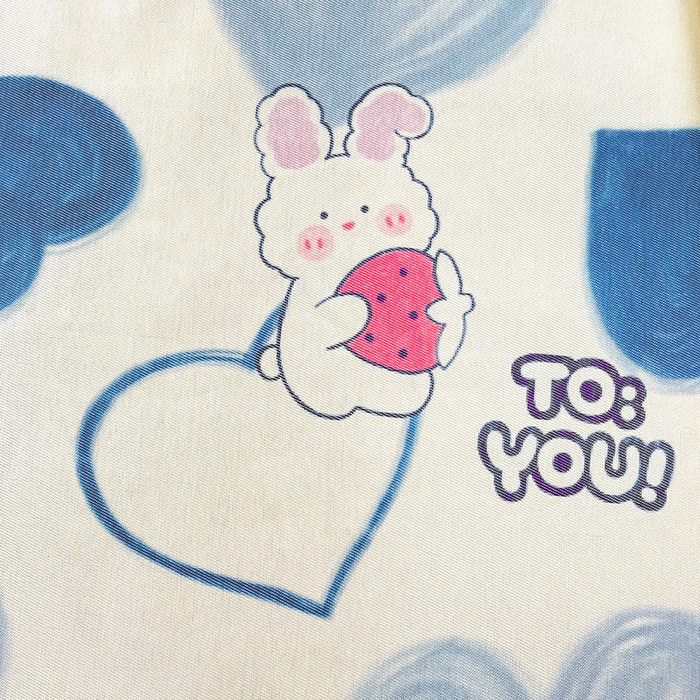 91家纺网 家纺一手货源 找家纺 金盛纺 2025新款A类数码印花冰丝席-床席款幸运兔-床席款