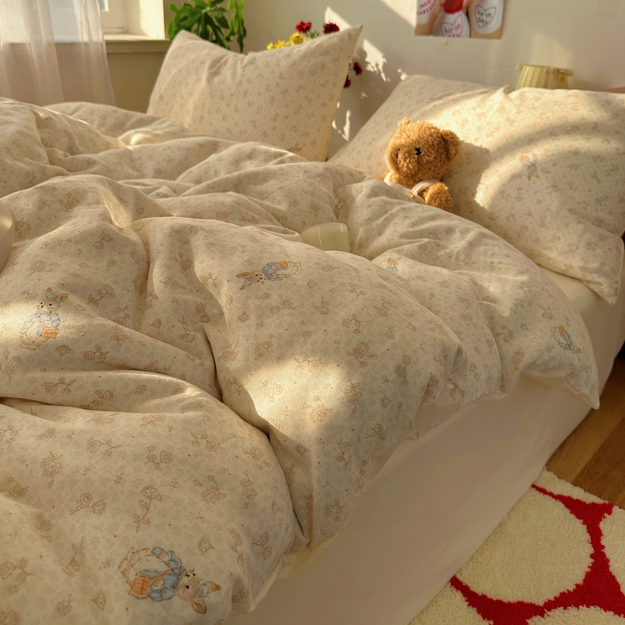 91家纺网 家纺一手货源 找家纺 （总）耀悦家纺 2026新款全棉纯棉a类双层纱小清新四件套