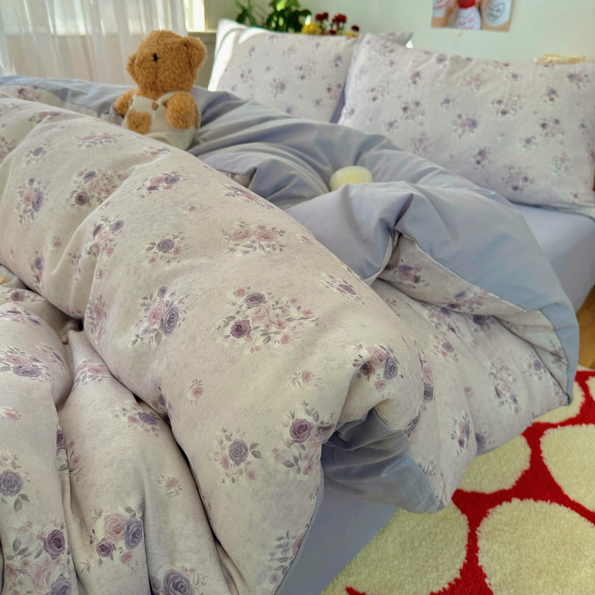 91家纺网 家纺一手货源 找家纺 （总）耀悦家纺 2026新款全棉纯棉a类双层纱小清新四件套