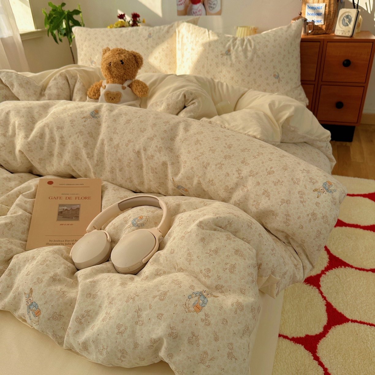 91家纺网 家纺一手货源 找家纺 （总）耀悦家纺 2026新款全棉纯棉a类双层纱小清新四件套