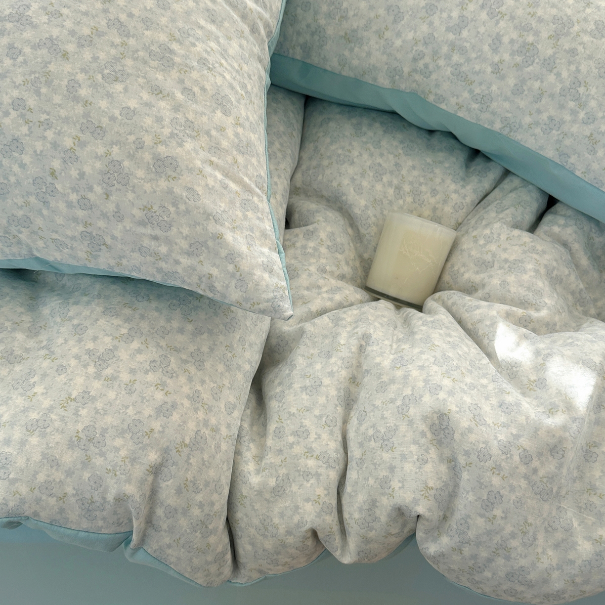 91家纺网 家纺一手货源 找家纺 耀悦家纺 2026新款全棉纯棉a类双层纱小清新四件套 梅花清客