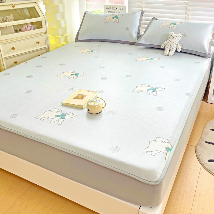 91家纺网 家纺一手货源 找家纺 （总）金盛纺 2025新款A类数码印花冰丝席-床笠款