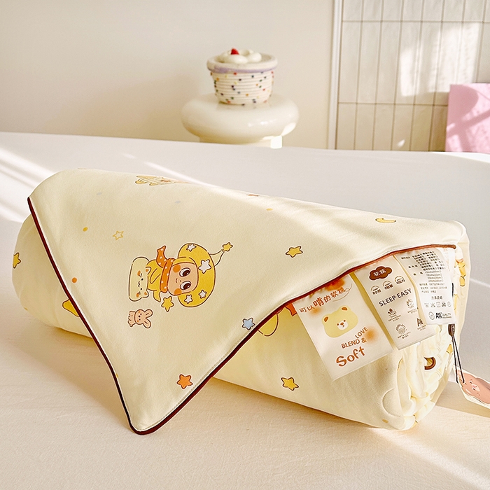 91家纺网 家纺一手货源 找家纺 （总）梵克保罗 2026春夏新款A类针织棉嘟嘟被夏被春秋被空调被儿童学生被子被芯