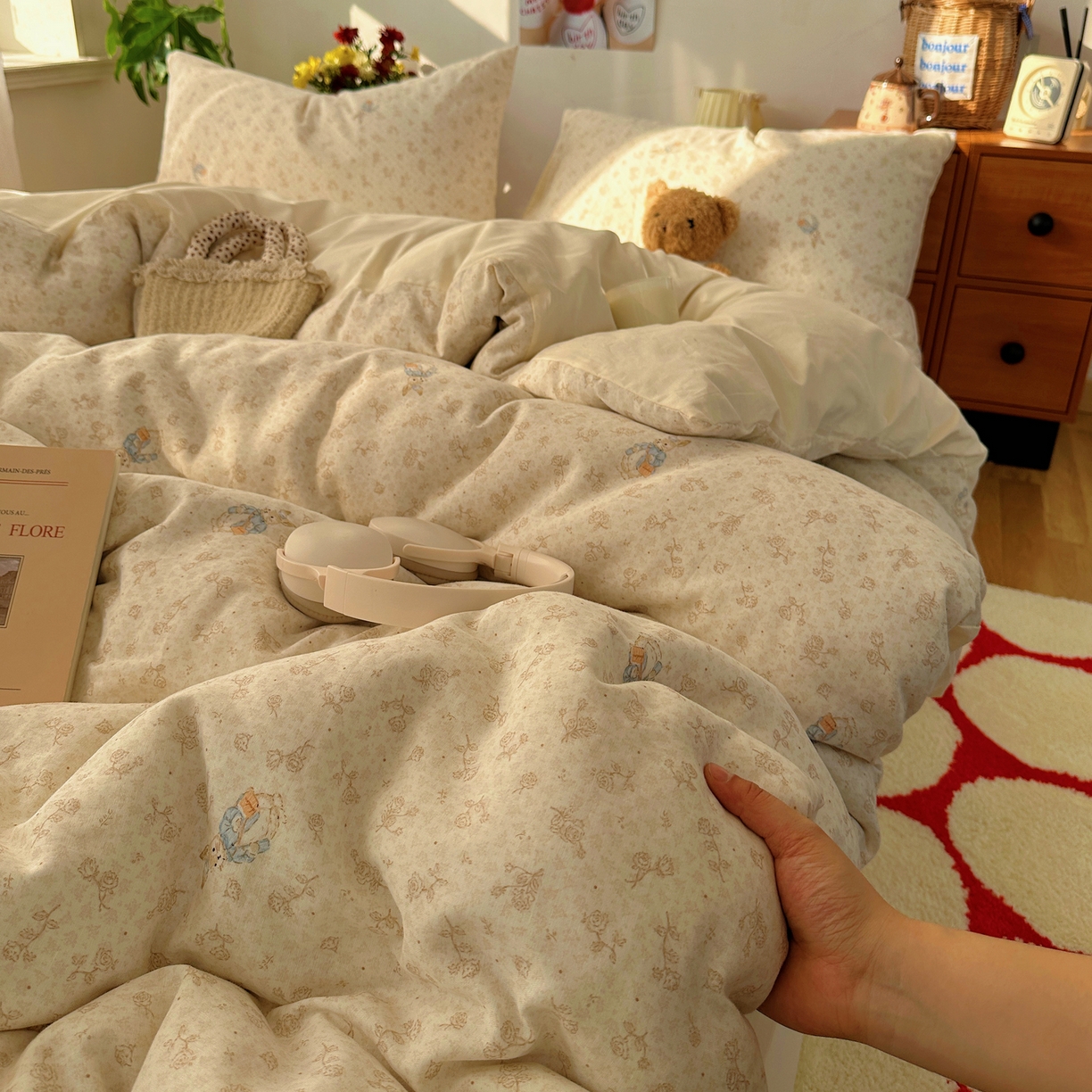 91家纺网 家纺一手货源 找家纺 （总）耀悦家纺 2026新款全棉纯棉a类双层纱小清新四件套