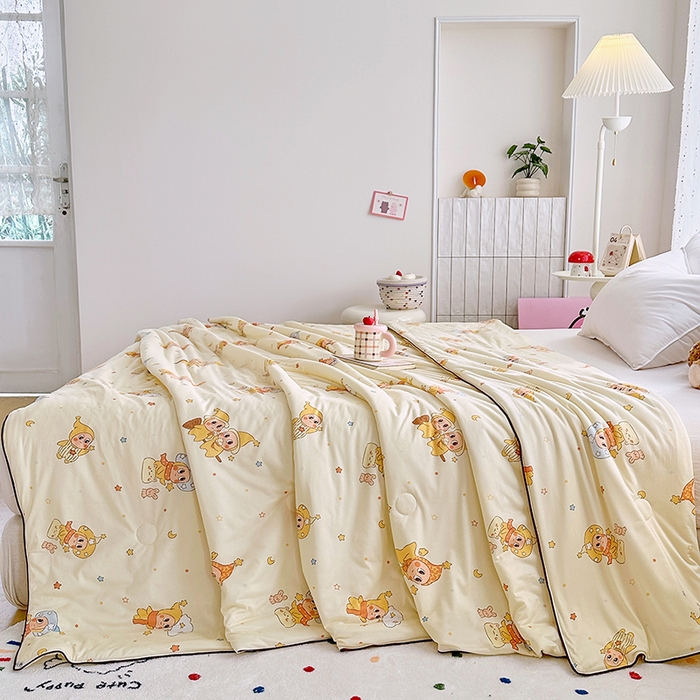 91家纺网 家纺一手货源 找家纺 （总）梵克保罗 2026春夏新款A类针织棉嘟嘟被夏被春秋被空调被儿童学生被子被芯