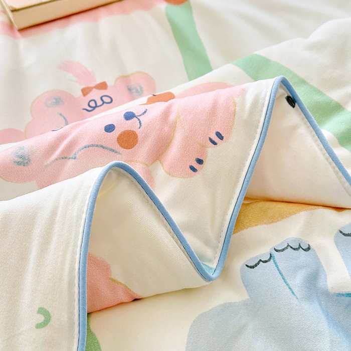 91家纺网 家纺一手货源 找家纺 梵克保罗 2026春夏新款A类针织棉嘟嘟被夏被春秋被空调被儿童学生被子被芯 艾利小象