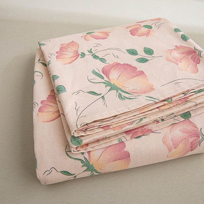 91家纺网 家纺一手货源 找家纺 大元 2026新款全棉纯棉老粗布凉席席子单床单 床单单件 花间一梦