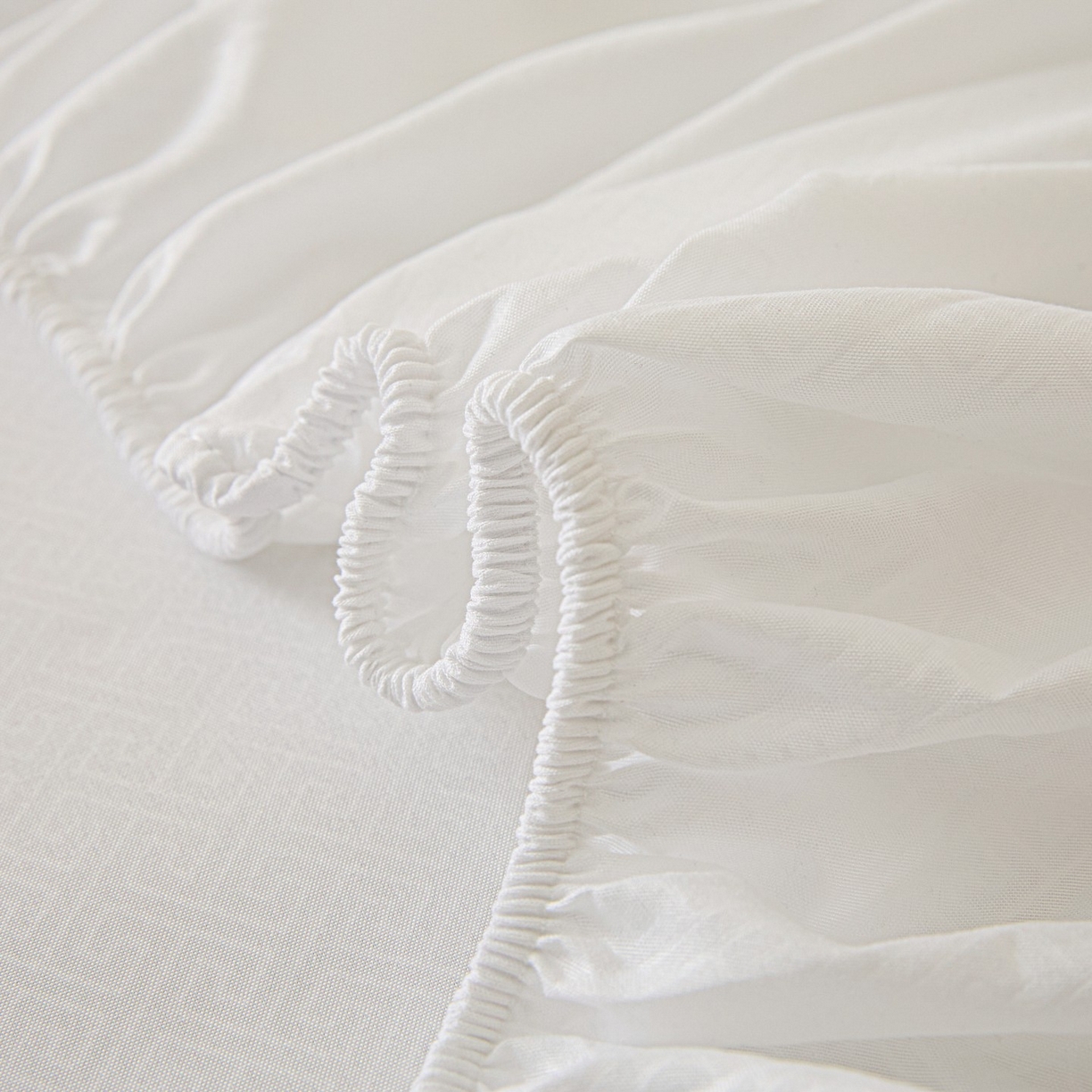 91家纺网 家纺一手货源 找家纺 梵克保罗 2026新款磨毛压光工艺单品床笠 YG-白色