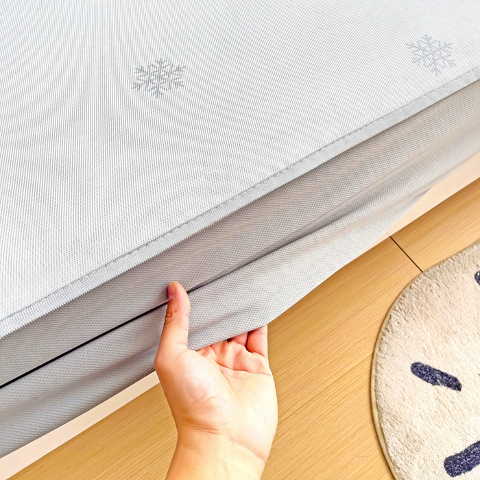 91家纺网 家纺一手货源 找家纺 金盛纺 2025新款A类数码印花冰丝席-床笠款北极熊