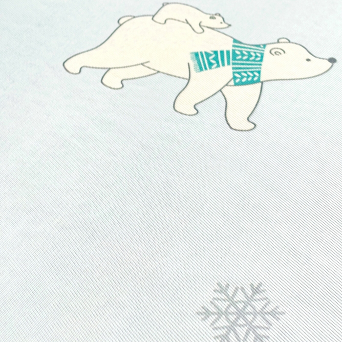 91家纺网 家纺一手货源 找家纺 金盛纺 2025新款A类数码印花冰丝席-床笠款北极熊