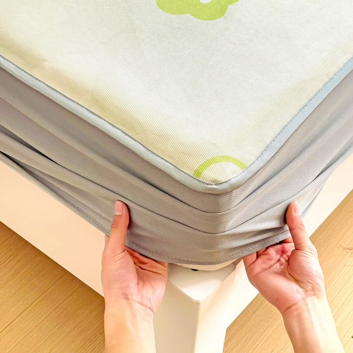 91家纺网 家纺一手货源 找家纺 金盛纺 2025新款A类数码印花冰丝席-床笠款春意