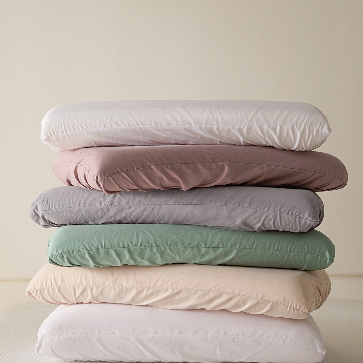 91家纺网 家纺一手货源 找家纺 （总）梵克保罗 2026新款13372 全棉纯棉橡皮筋魔术万能单层枕套  适用多种枕头