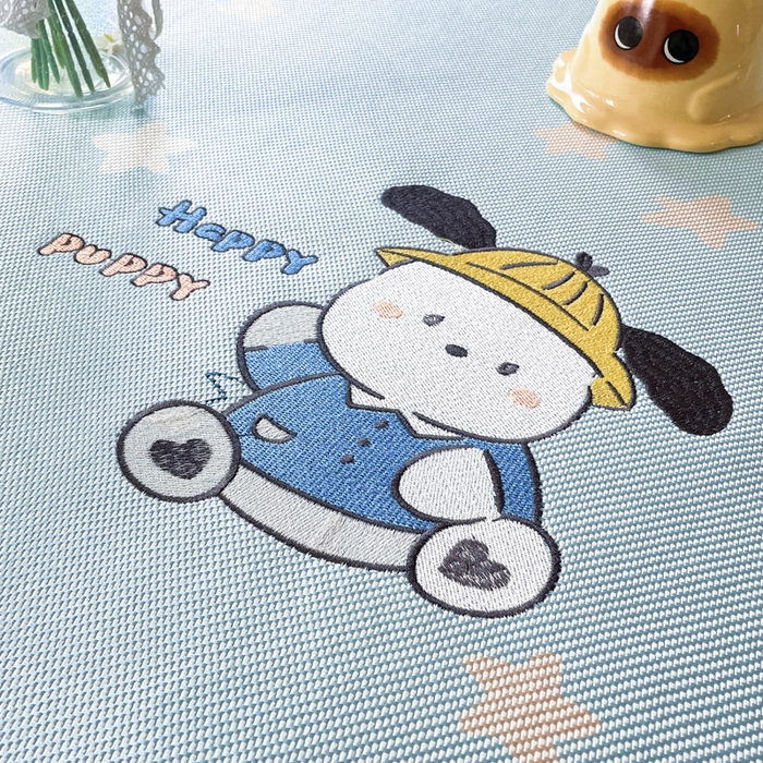 91家纺网 家纺一手货源 找家纺 雅居纺家纺 2026新款A类加厚三明治底绣花冰藤席床笠款凉席席子 动感小狗