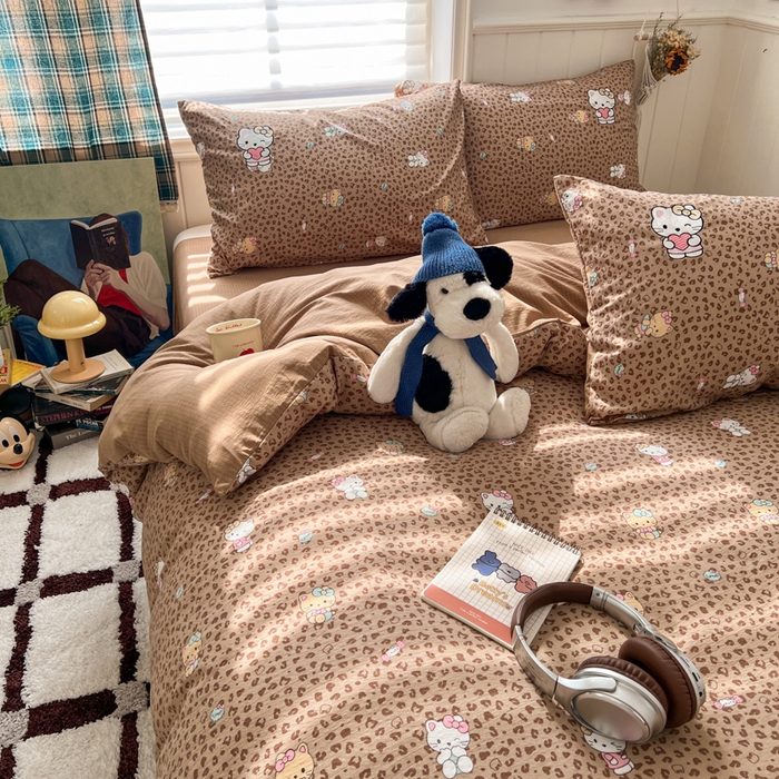 91家纺网 家纺一手货源 找家纺 （总）妖妖家纺  2026小清新软糯双层纱刺绣四件套