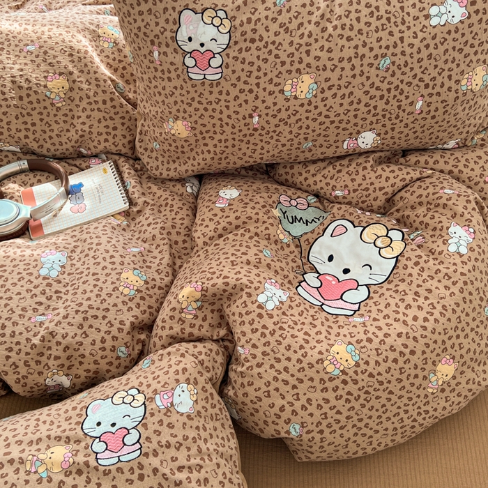 91家纺网 家纺一手货源 找家纺 （总）妖妖家纺  2026小清新软糯双层纱刺绣四件套